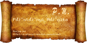 Pöstényi Mónika névjegykártya